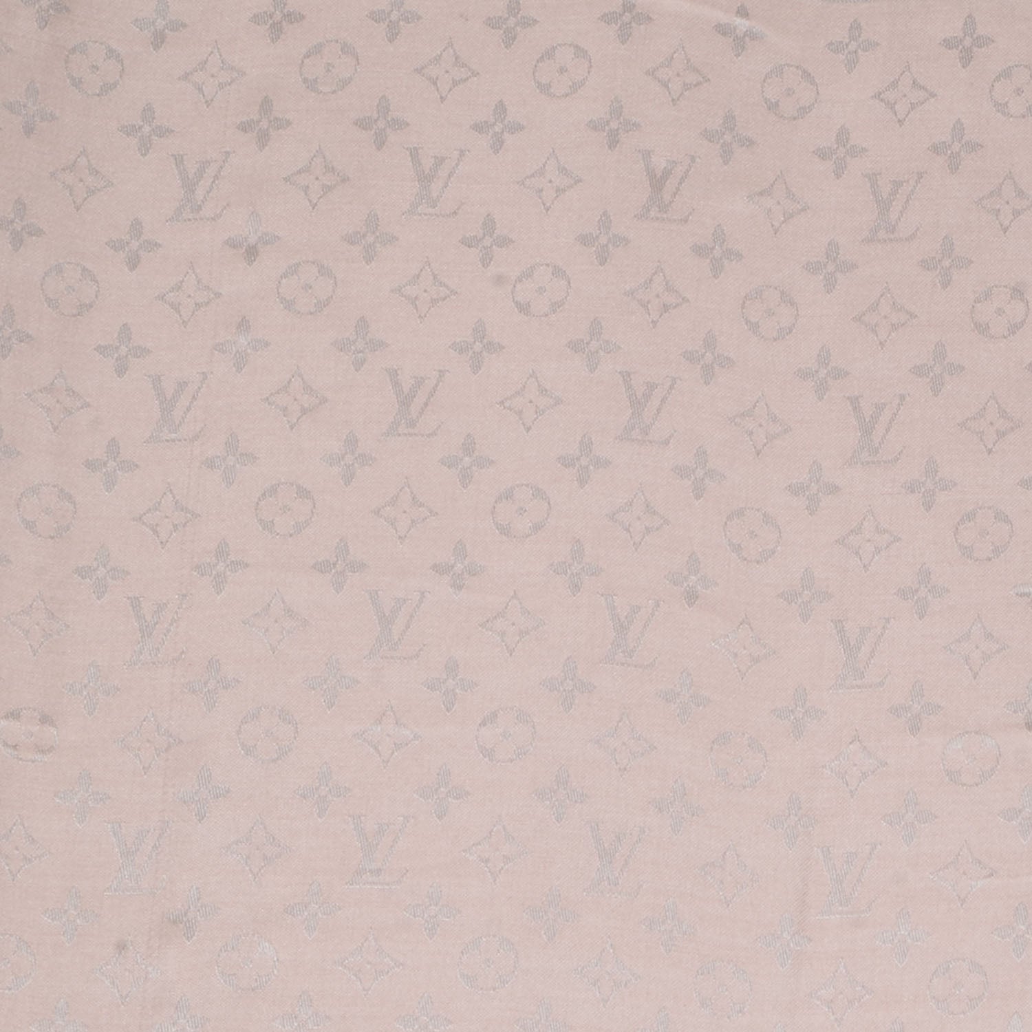 Louis Vuitton Silk Wool Monogram Shawl Natural 1 of 5