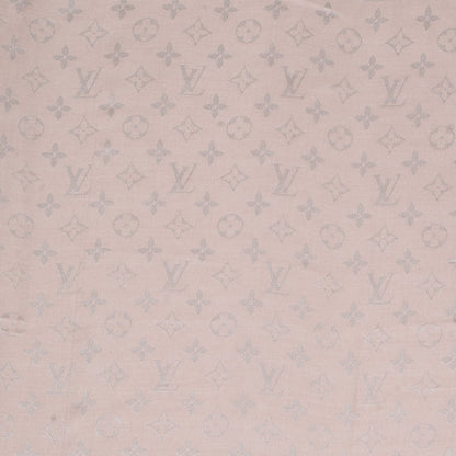 Louis Vuitton Silk Wool Monogram Shawl Natural 1 of 5