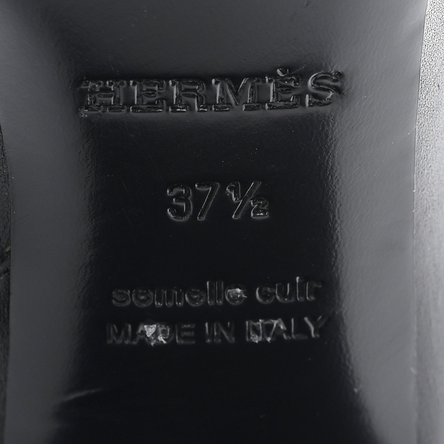 Hermes Calfskin Perforated Womens Booties 37.5 Black 7 of 8