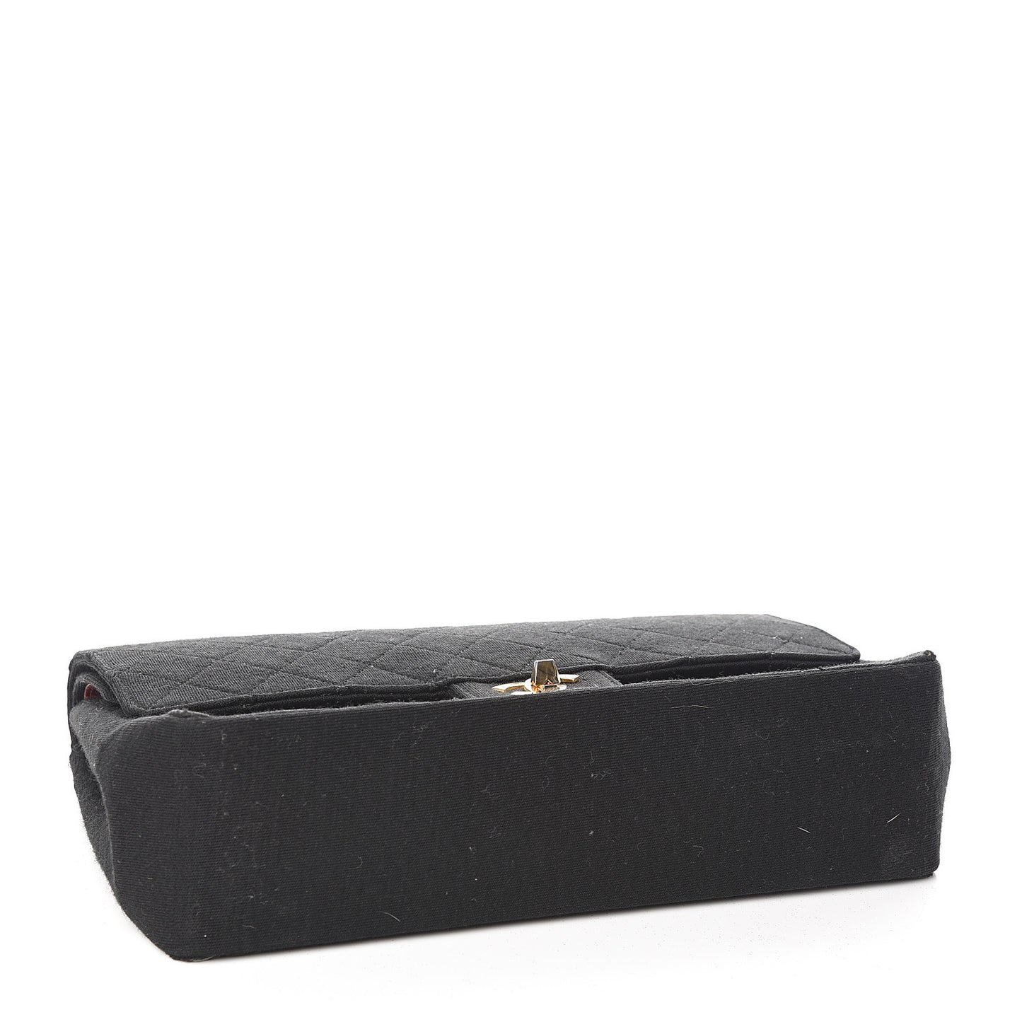 Jersey Quilted Medium Double Flap Black