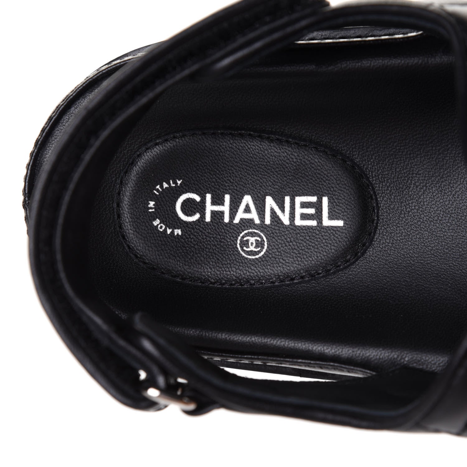 Chanel Lambskin Quilted Velcro Dad Sandals 39 So Black 8 of 10