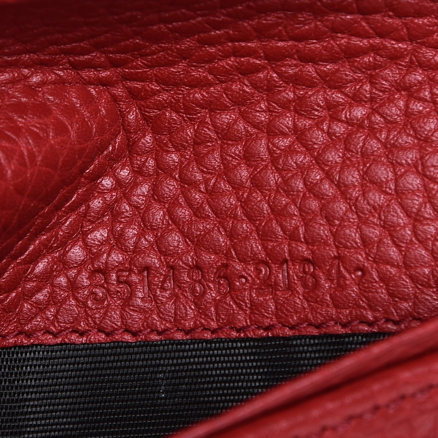 Pebbled Calfskin Medium Soho Zip Around Wallet Red