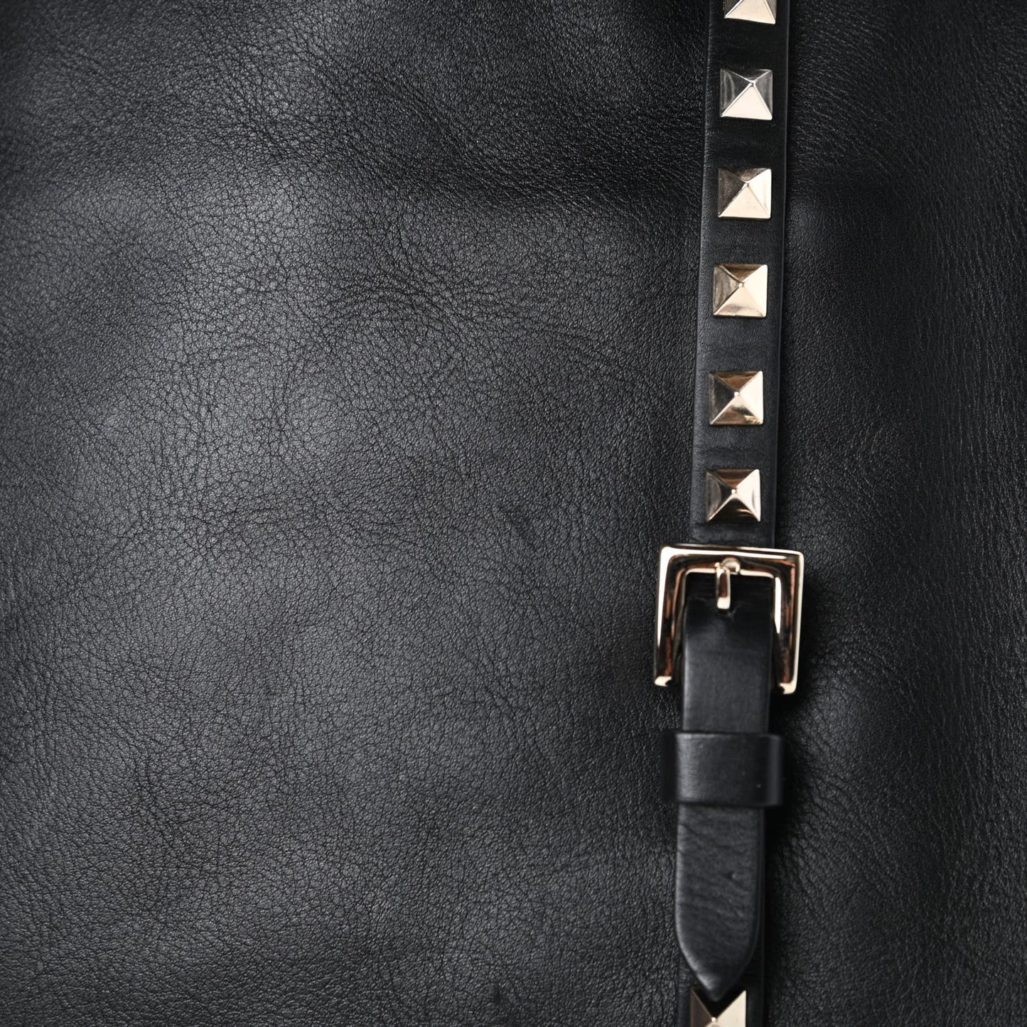 Vitello Rockstud Shopper Tote Black