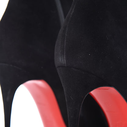Christian Louboutin Suede So Kate Booty 100 Ankle Boots 38 Black 10 of 11
