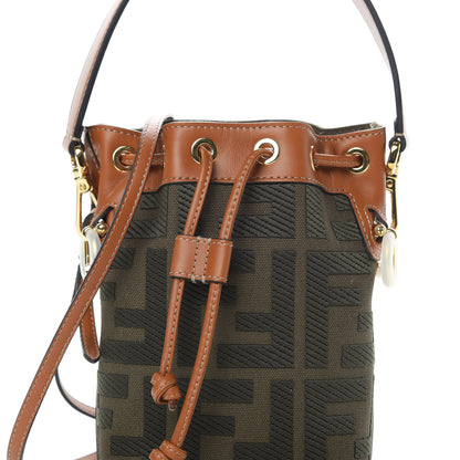 Fendi Canvas Vitello King F is Fendi FF Embroidered Mini Mon Tresor Bucket Bag Amazzonia Cuoio 8 of 11