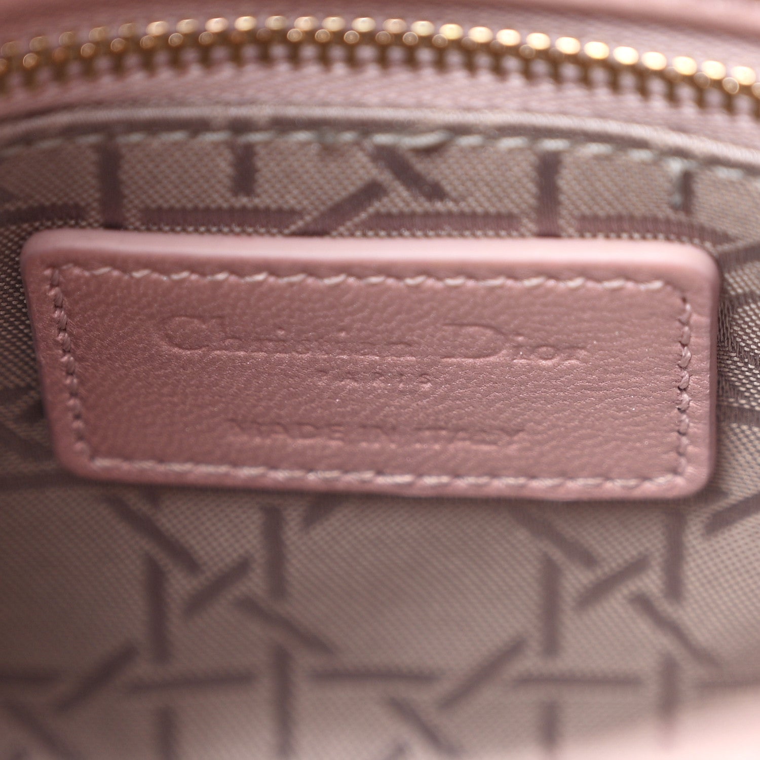 Christian Dior Metallic Lambskin Cannage Mini Lady Dior Lotus 6 of 12