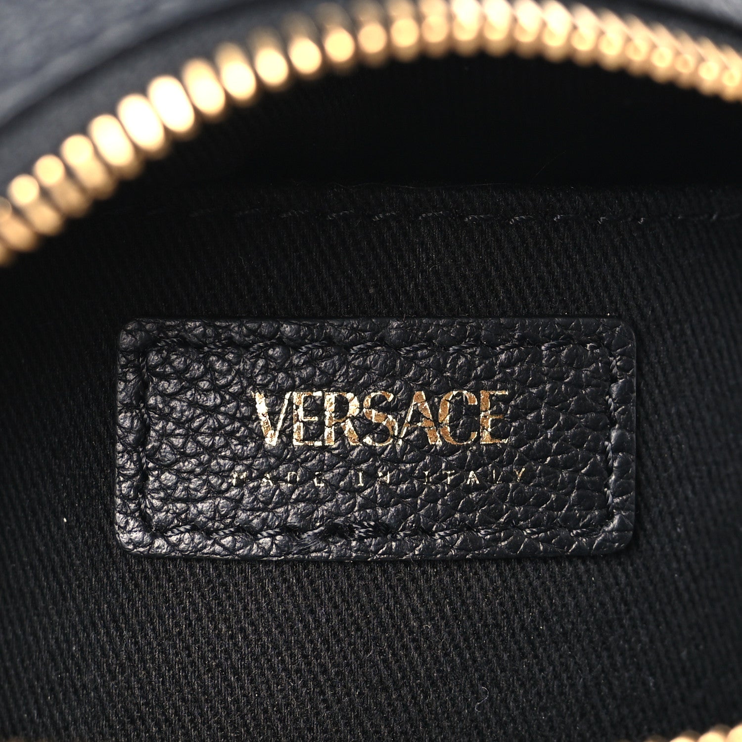 Versace Calfskin La Medusa Round Camera Bag Black 5 of 8