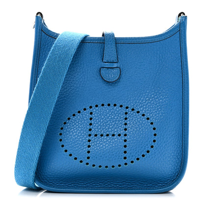 Hermes Taurillon Clemence Evelyne TPM Bleu Zanzibar 1 of 10