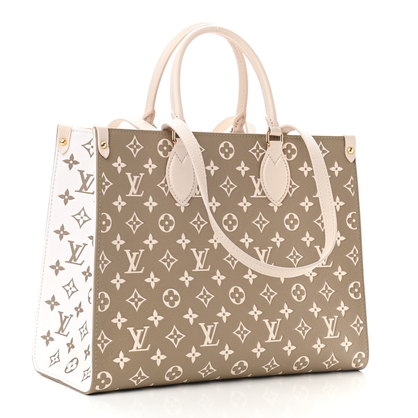 Empreinte Monogram Spring In The City Onthego MM Kaki Beige Cream