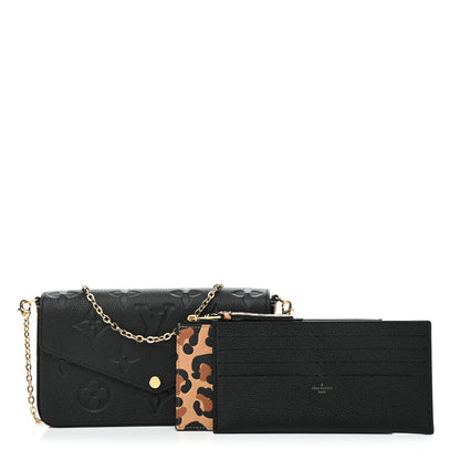 Louis Vuitton Empreinte Monogram Giant Wild At Heart Felicie Pochette Black 1 of 10