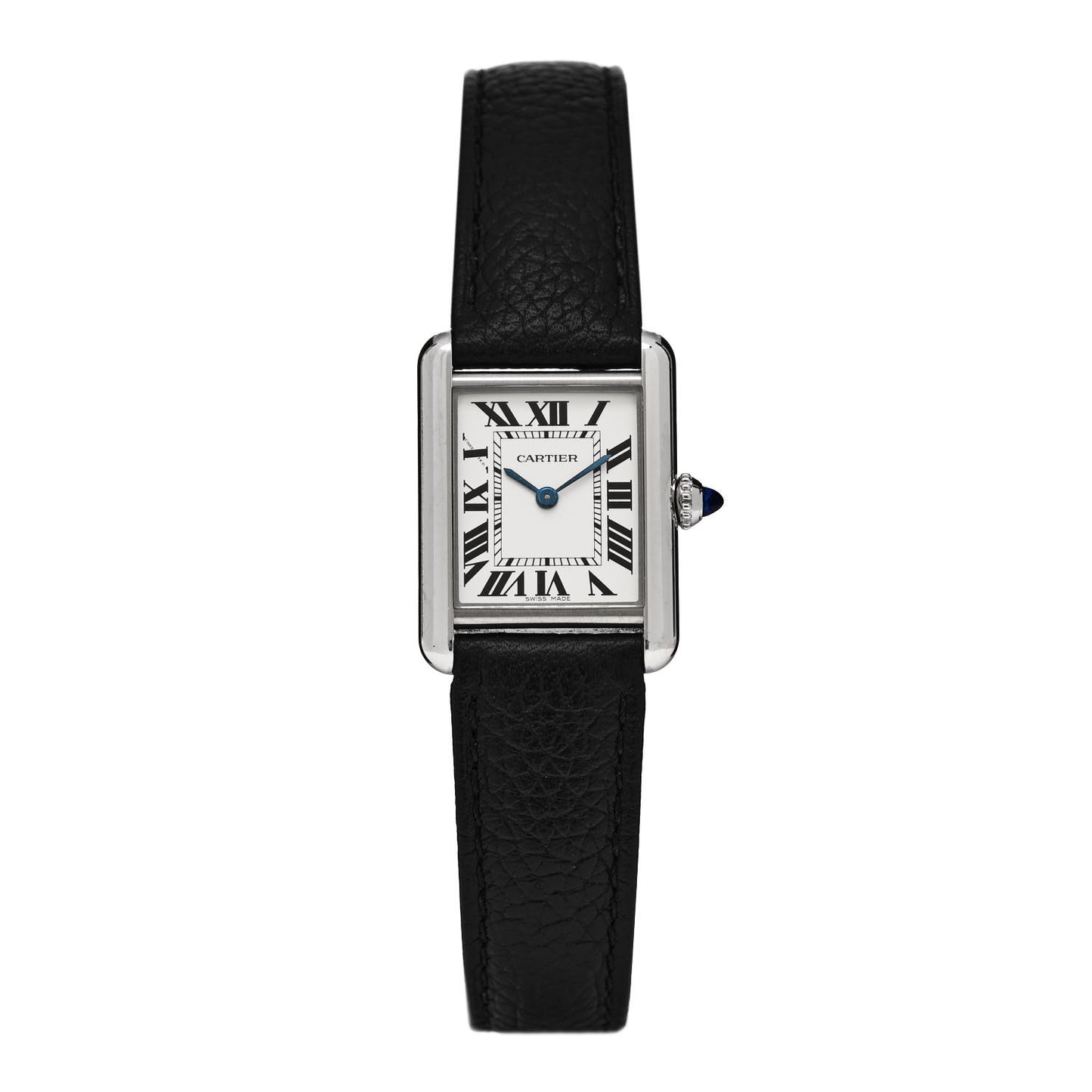 Stainless Steel Calfskin 22mm Must de Cartier Tank Quartz Watch