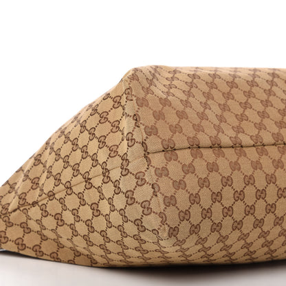 Gucci Monogram Denim Large Tote Brown 9 of 11