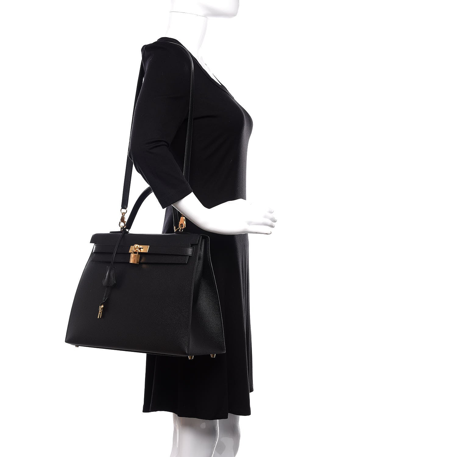Hermes Epsom Kelly Sellier 35 Black 2 of 32