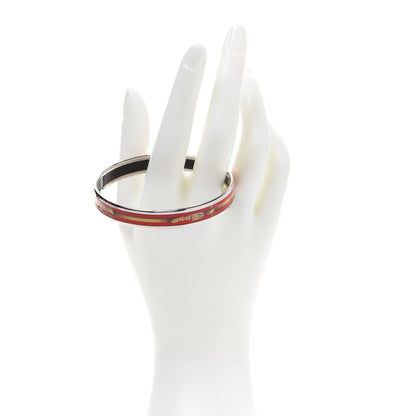 Hermes Enamel Printed Narrow Buckle Bracelet 65 2 of 5