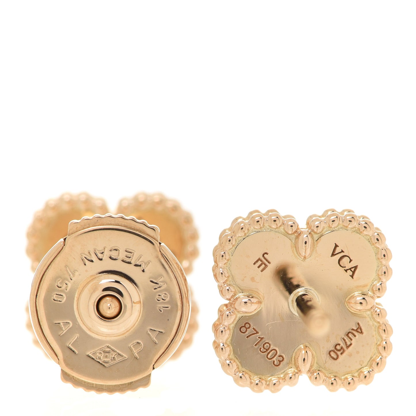 18K Yellow Gold Mother of Pearl Sweet Alhambra Earrings