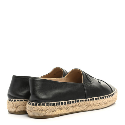 Chanel Lambskin CC Espadrilles 37 Black 4 of 10