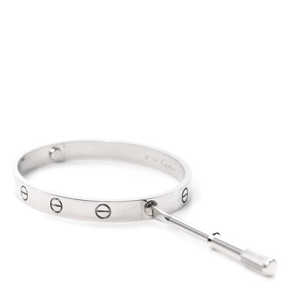 Cartier 18K White Gold LOVE Bracelet 17 5 of 6