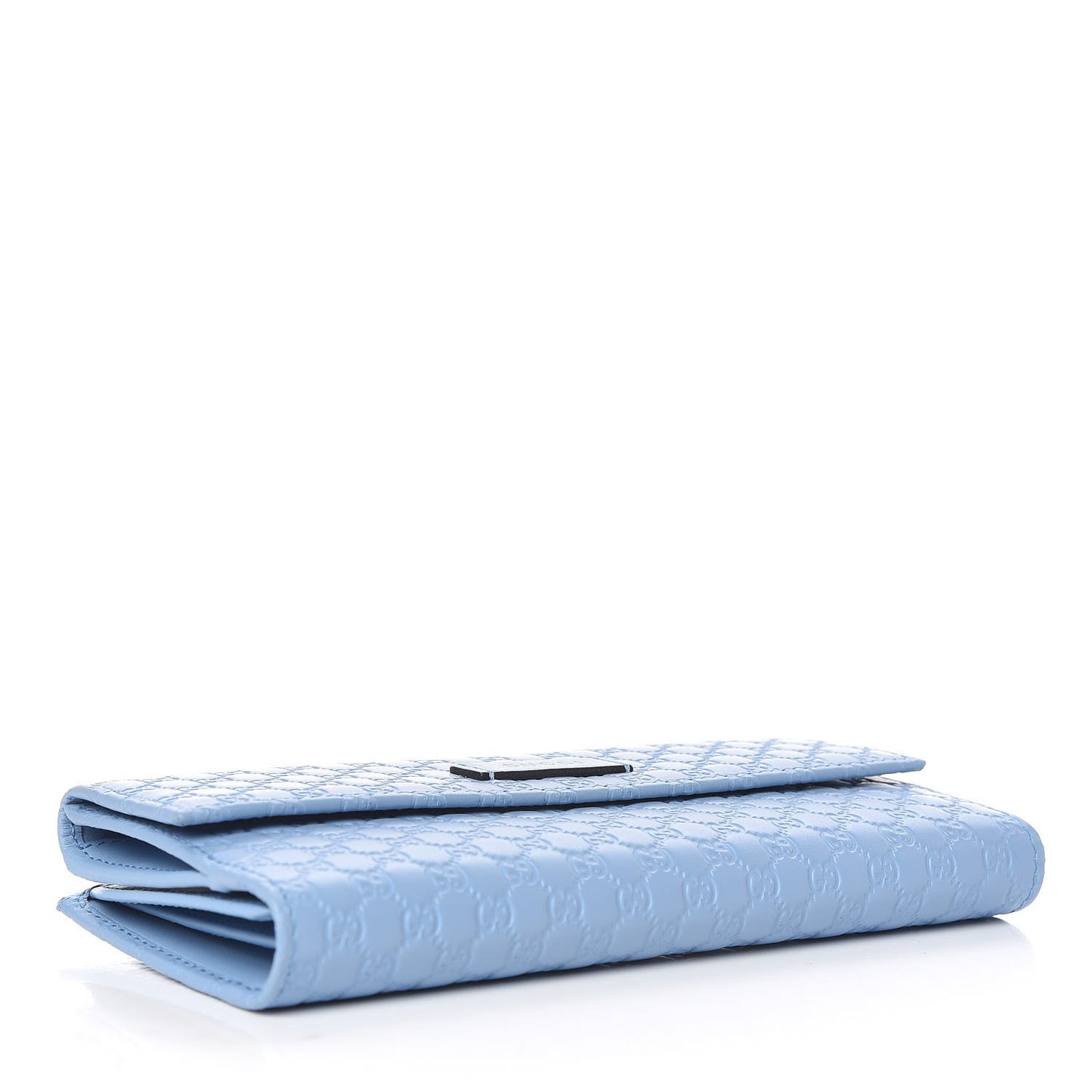 Microguccissima Continental Flap Wallet Mineral Blue