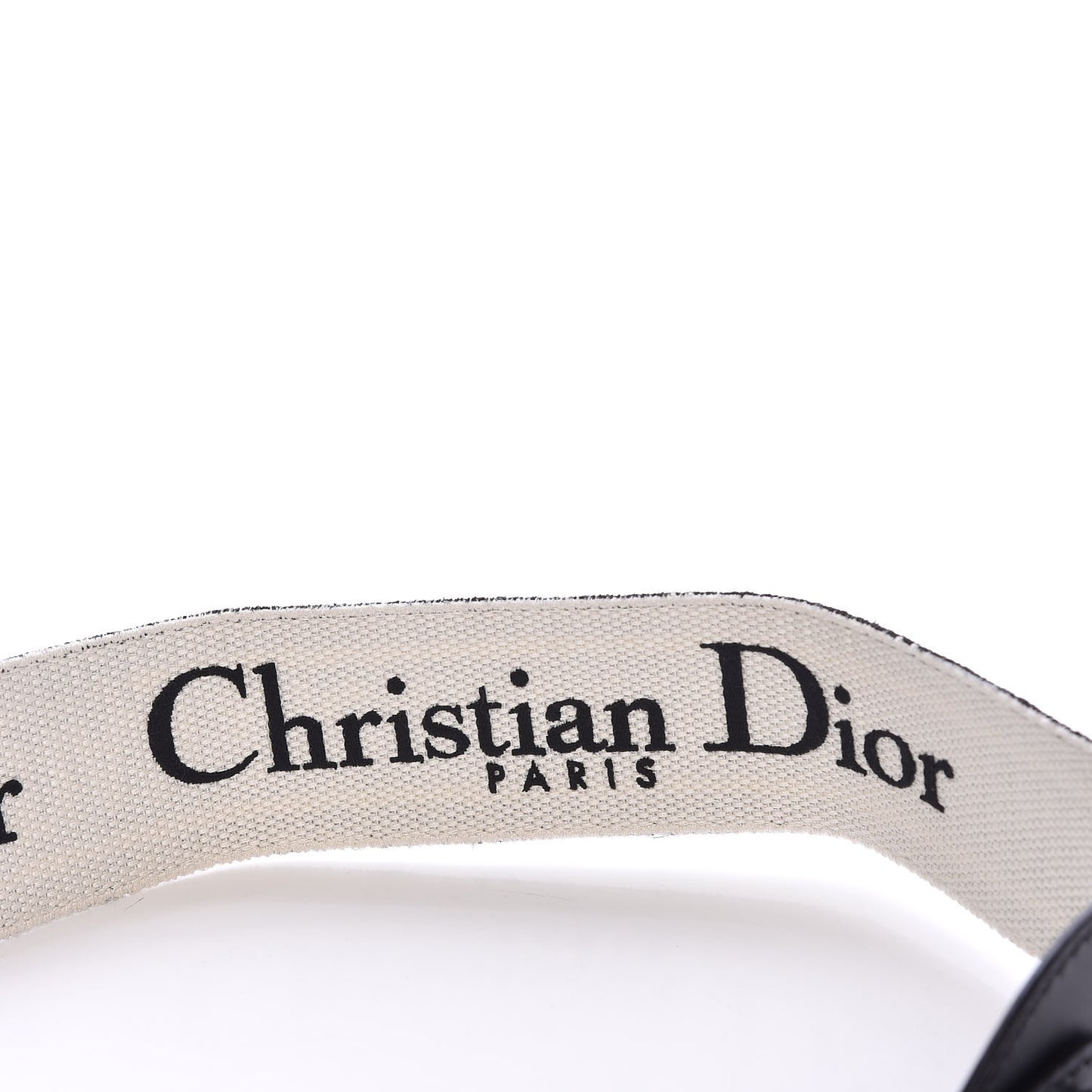 Canvas Embroidered Shoulder Strap Black Ultramatte