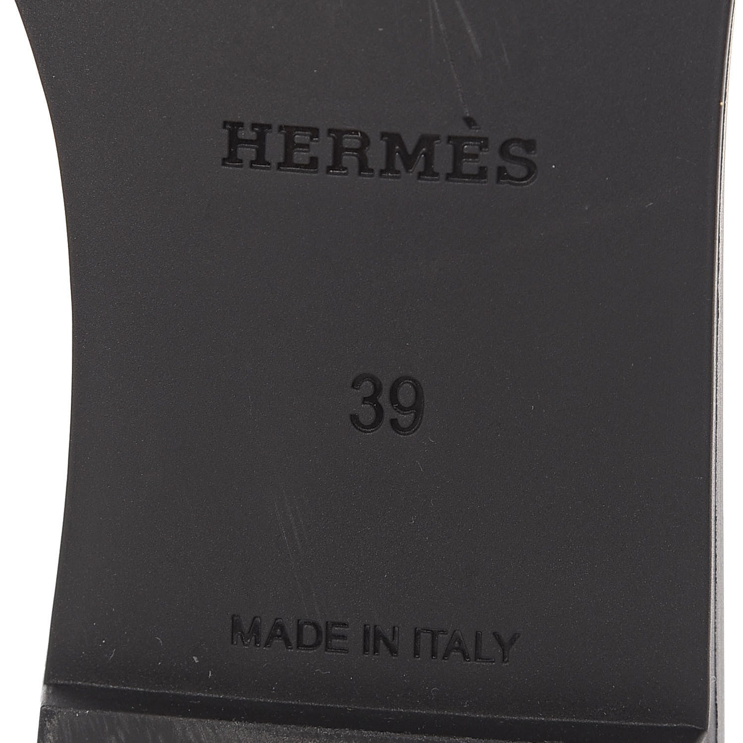 Hermes Rubber Aloha Sandals 39 Black 6 of 8