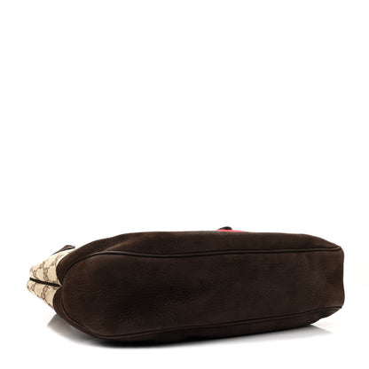 Gucci Monogram Web New Jackie Shoulder Bag Dark Brown 4 of 12
