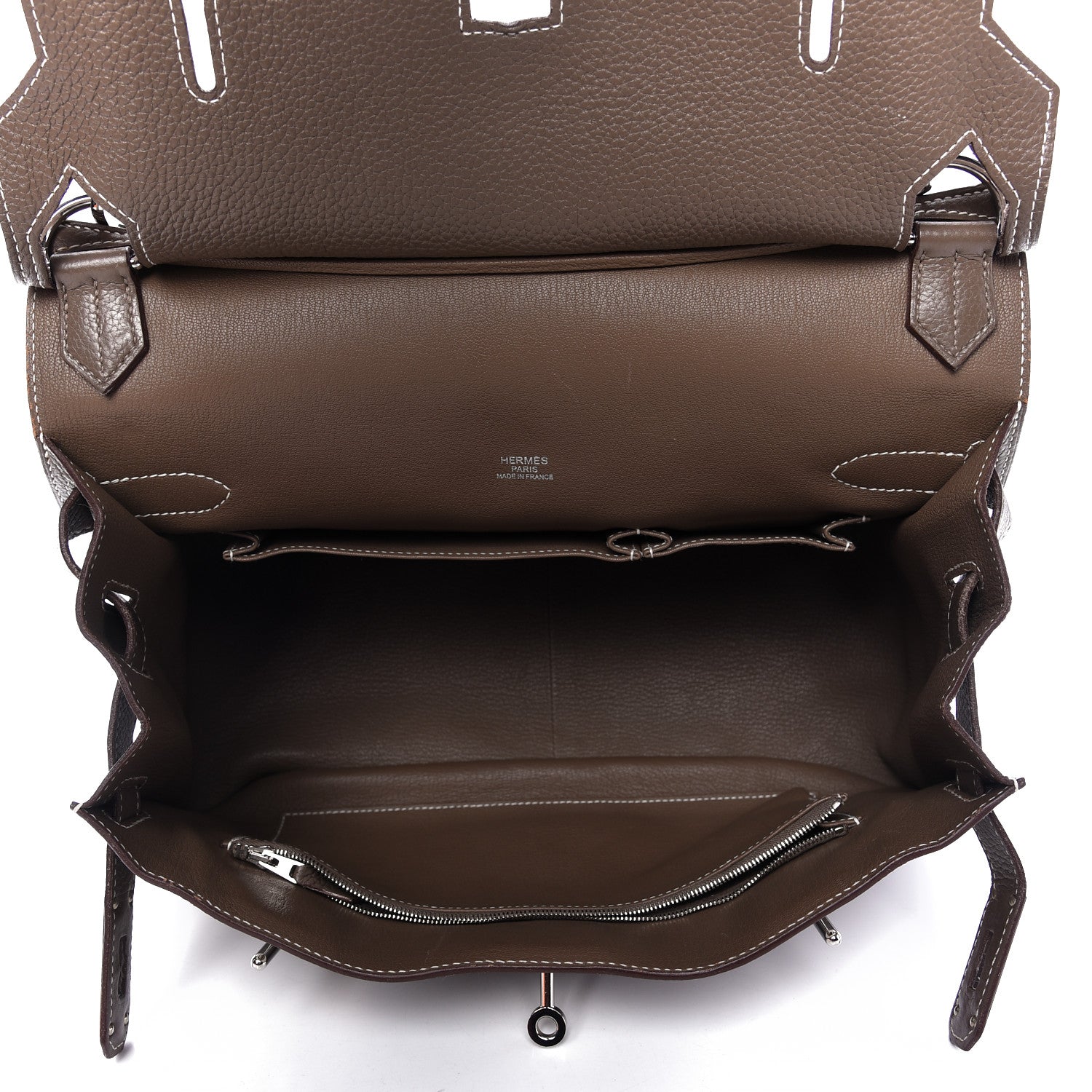 Hermes Taurillon Clemence Jypsiere 34 Etoupe 5 of 9