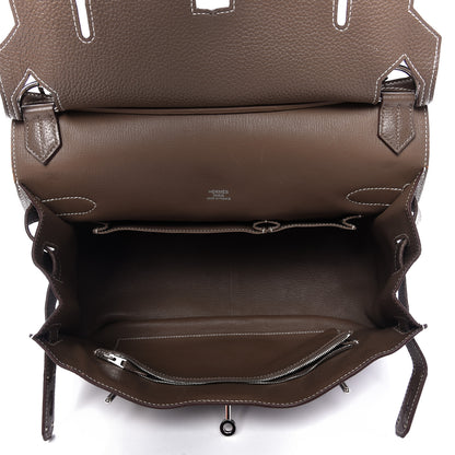 Hermes Taurillon Clemence Jypsiere 34 Etoupe 5 of 9