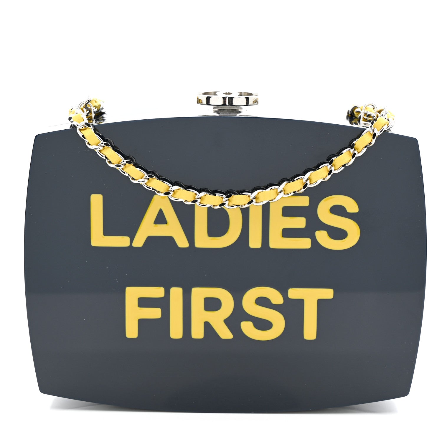 Chanel Plexiglass Evening In The Street 5x5=CC Small Clutch Dark