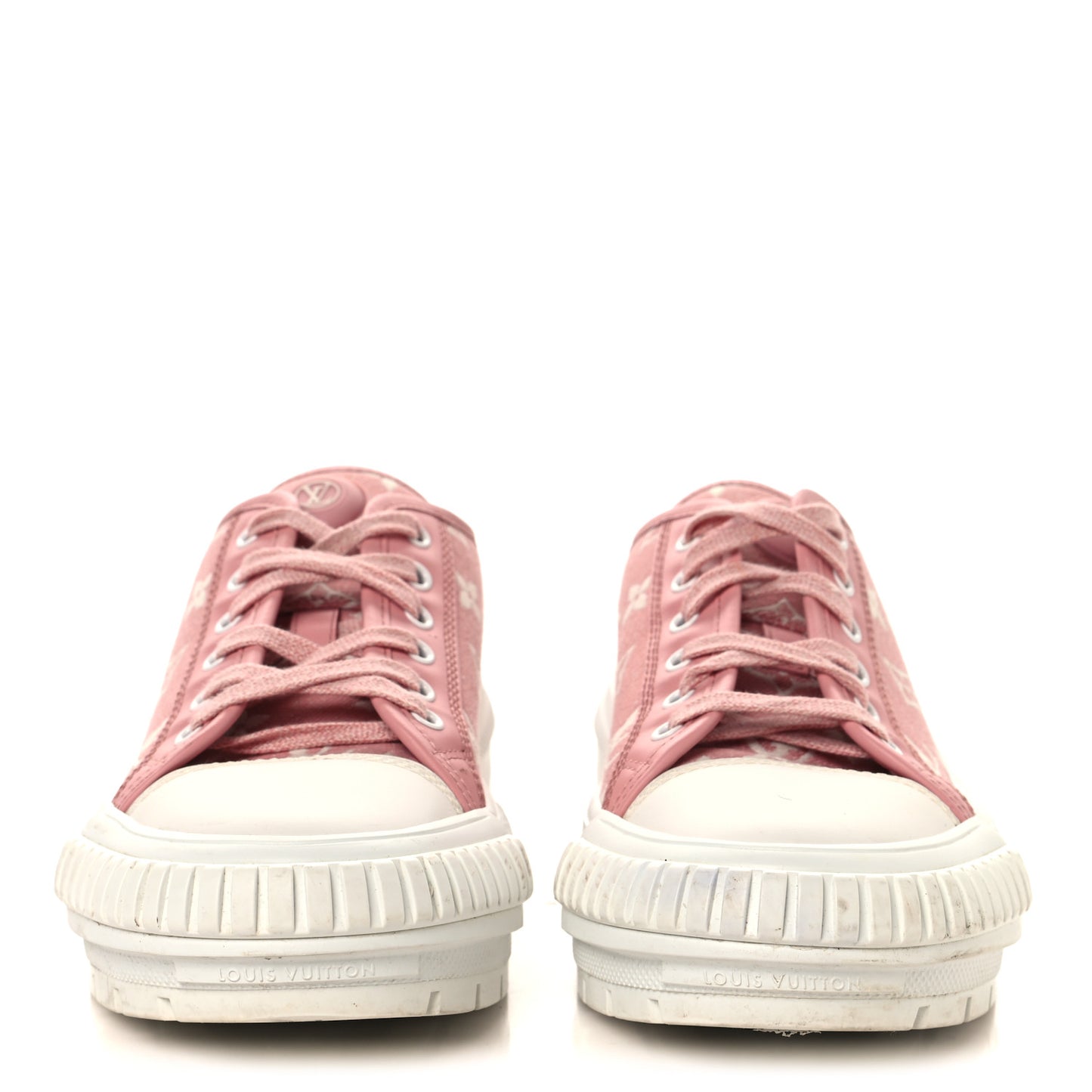 Denim Monogram Squad Sneakers 38.5 Pink