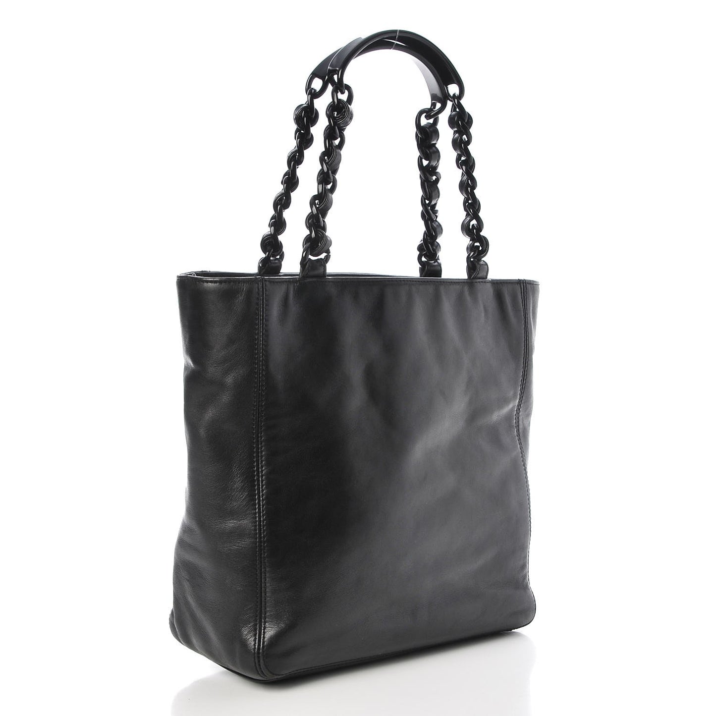 Lambskin Chain Small CC Tote Black