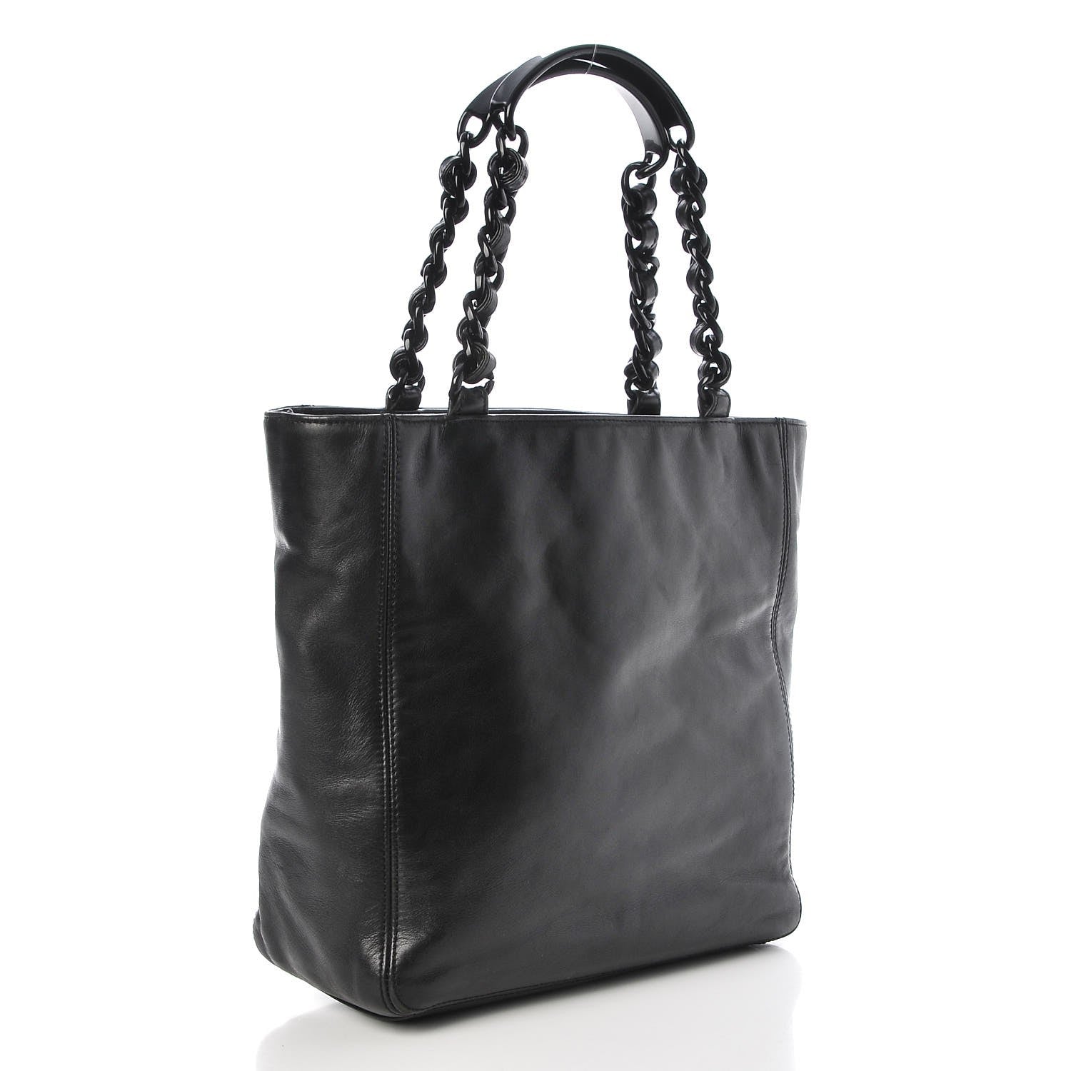 Chanel Lambskin Chain Small CC Tote Black 3 of 8