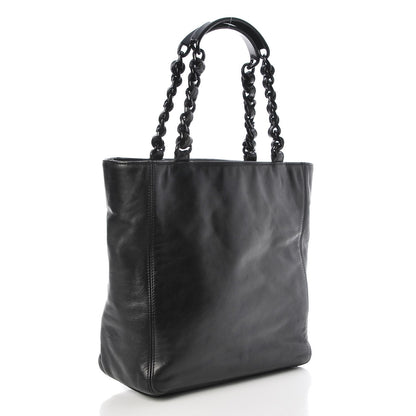 Chanel Lambskin Chain Small CC Tote Black 3 of 8