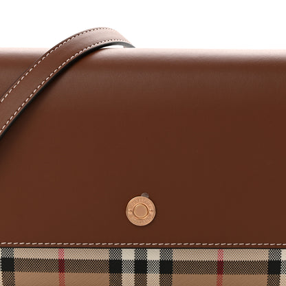 Burberry Calfskin Vintage Check New Hampshire Bag Archive Beige Tan 8 of 11