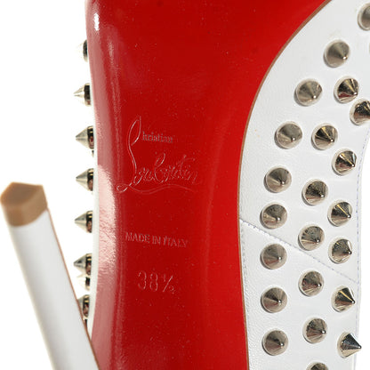 Christian Louboutin Nappa Pigalle Spikes 120 Pumps 38.5 White 6 of 7