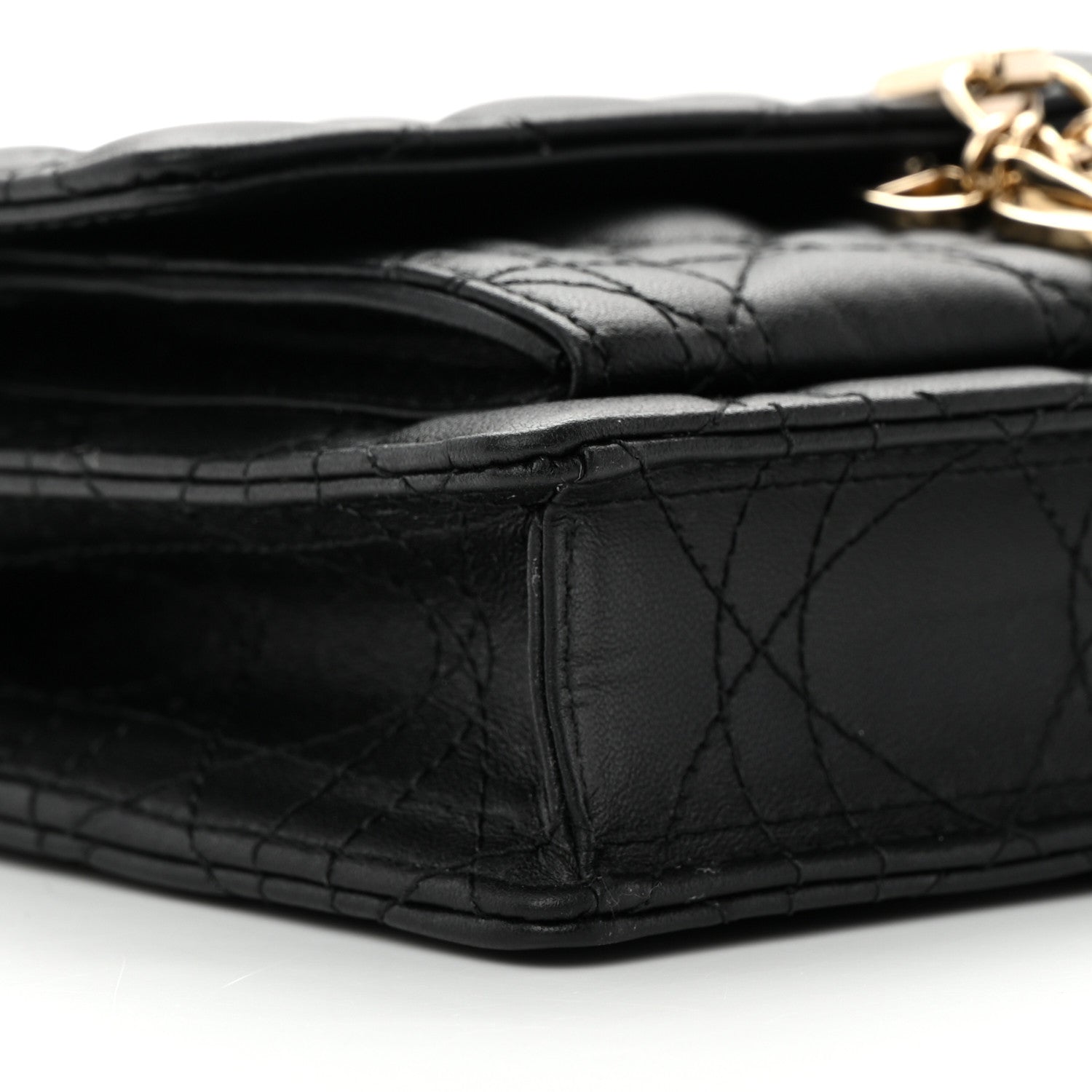 Christian Dior Lambskin Cannage Miss Dior Chain Pouch Black 10 of 14