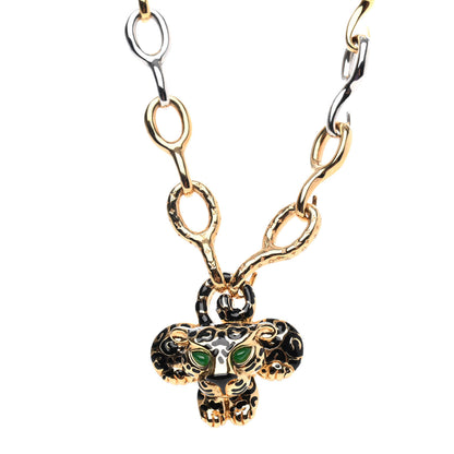 Louis Vuitton Leogram Pendant Necklace Gold 3 of 4