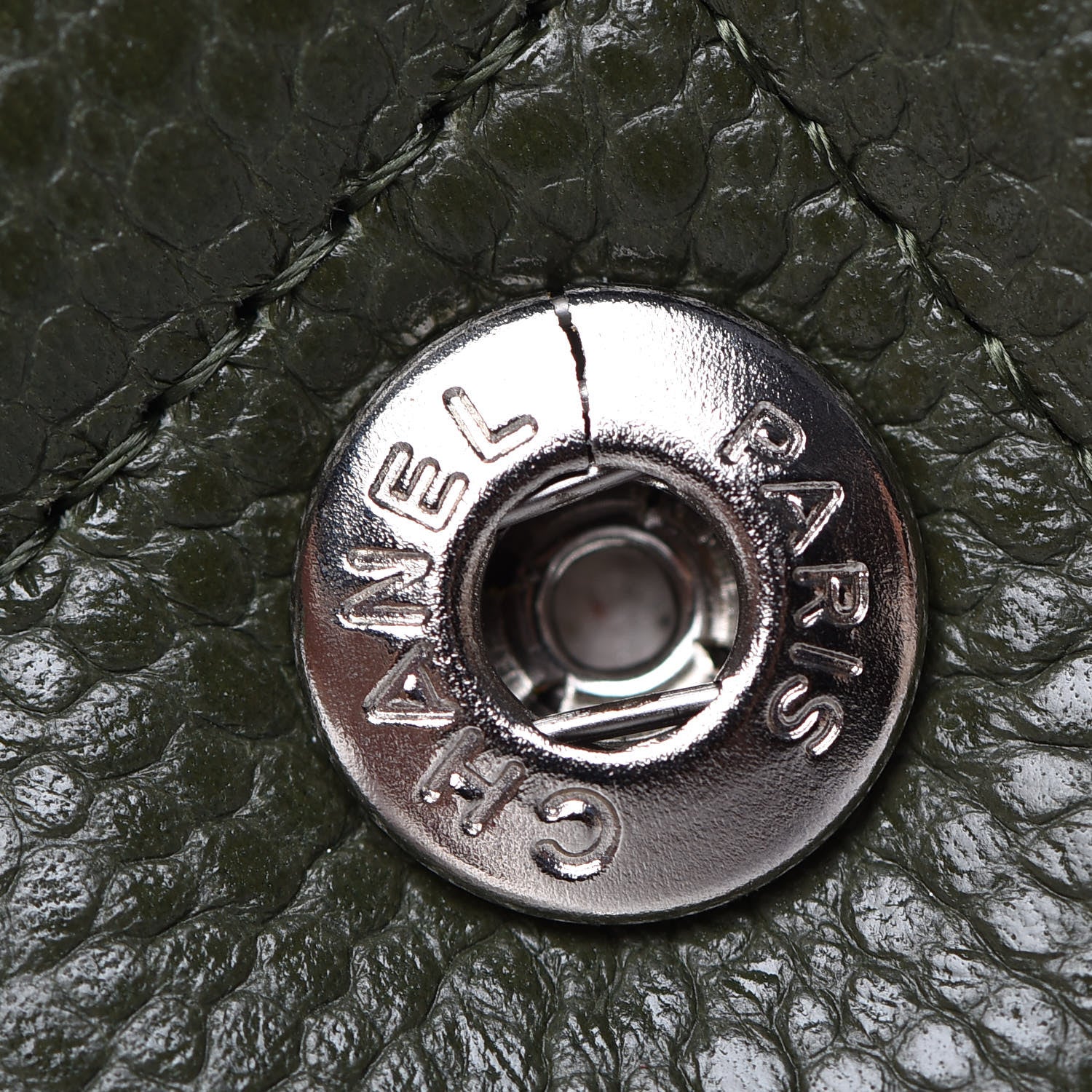 Chanel Caviar Quilted Jumbo Double Flap Dark Green 9 of 10