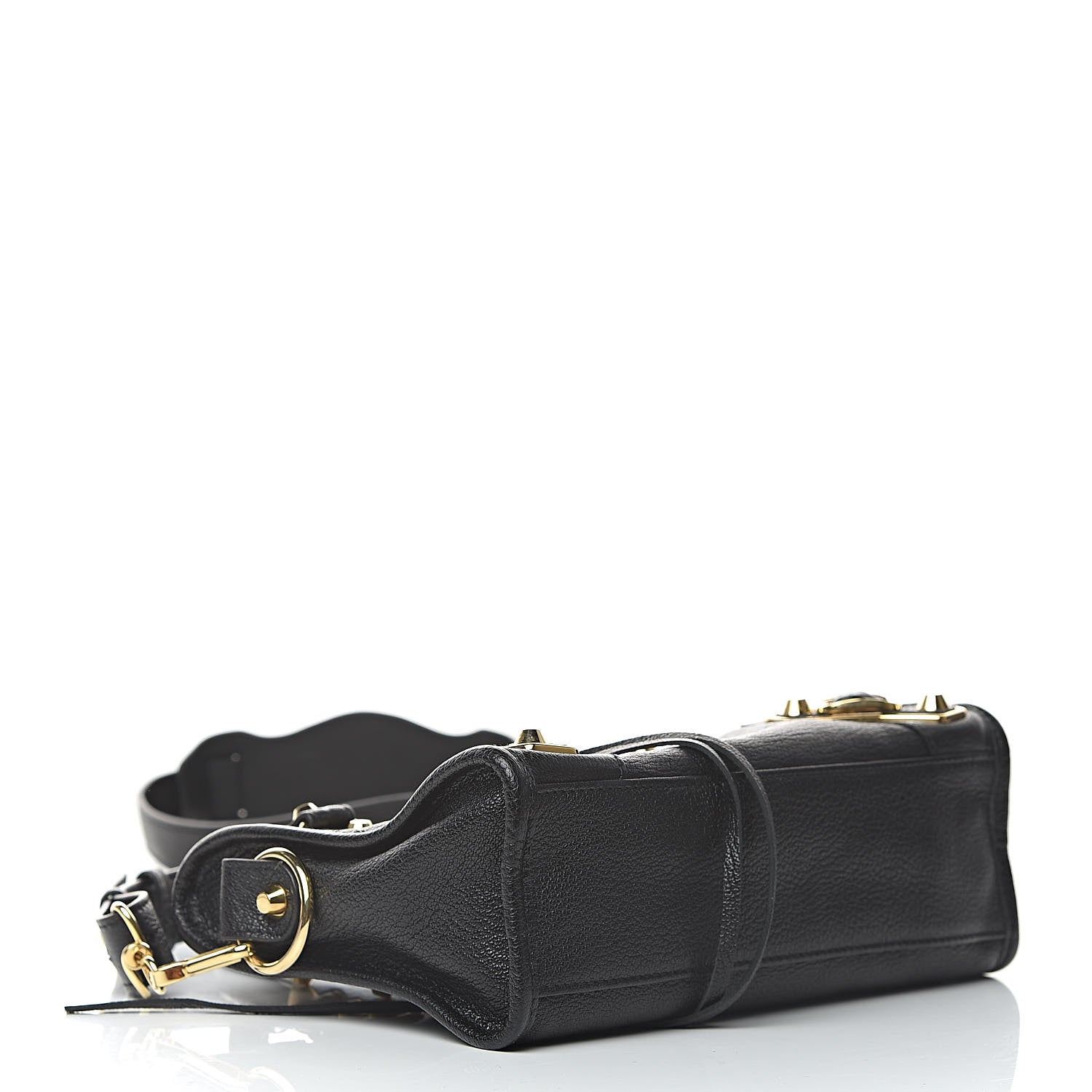 Balenciaga Chevre Gold Metallic Edge Hardware Mini City Black 4 of 9