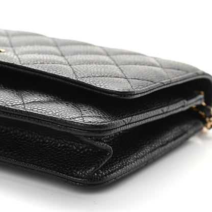 Chanel Caviar Quilted Wallet On Chain WOC Black 10 of 10