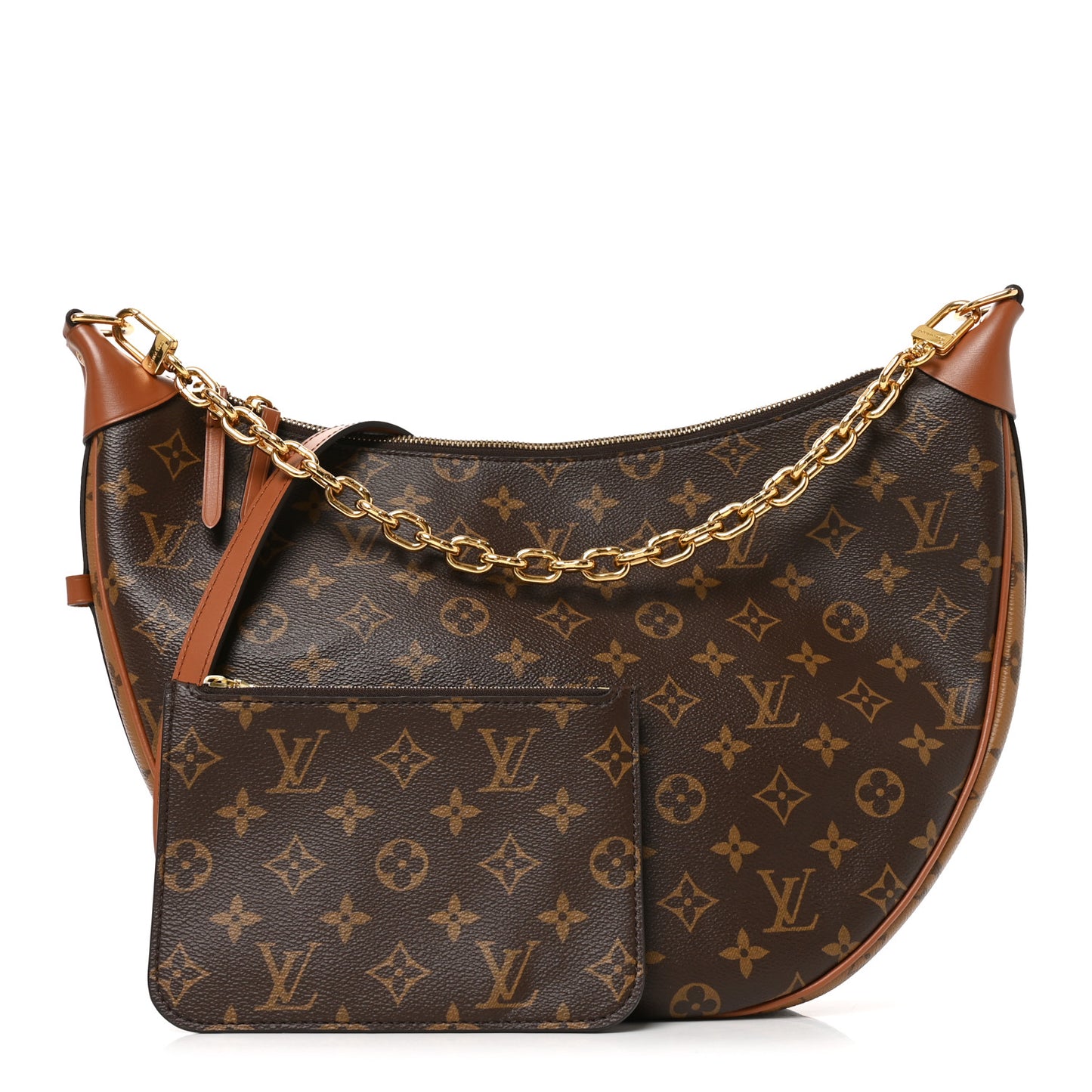 Reverse Monogram Loop Hobo