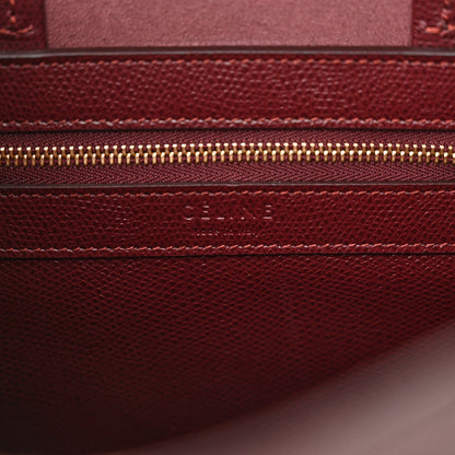 Celine Grained Calfskin Small Vertical Bi-Cabas Navy Burgundy 7 of 10