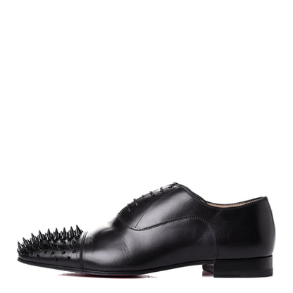 Christian Louboutin Calfskin Spike Mens Gregossic Flat 42 Black 1 of 4