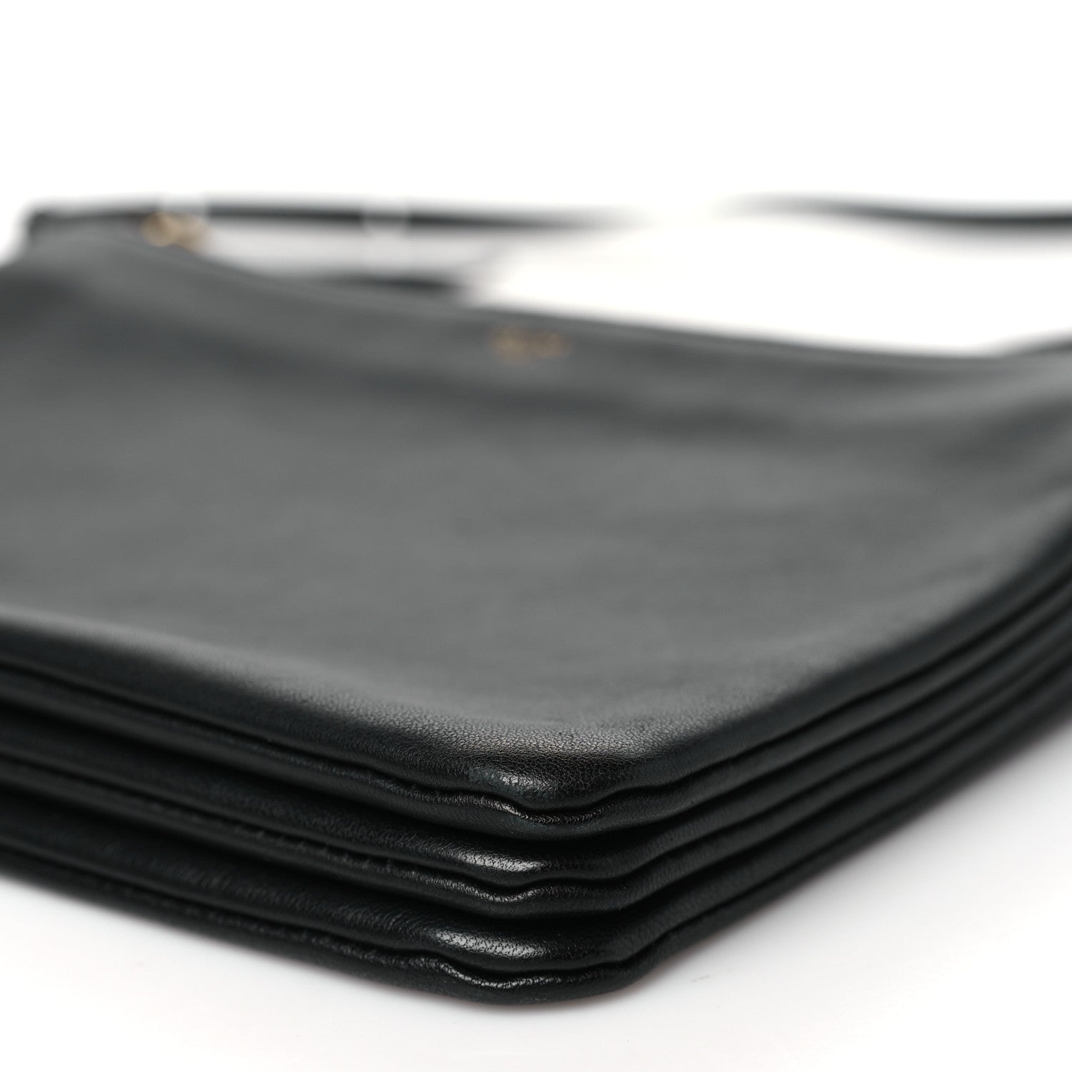 Celine Lambskin Large Trio Crossbody Bag Black 10 of 11