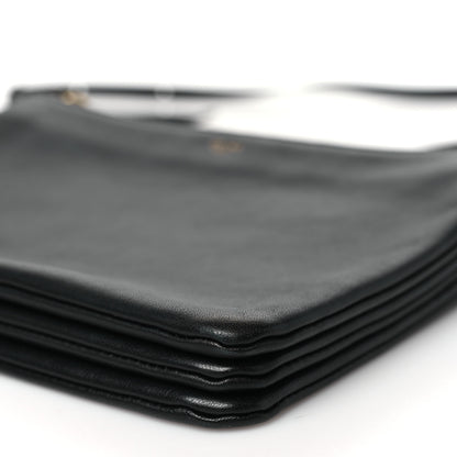 Celine Lambskin Large Trio Crossbody Bag Black 10 of 11