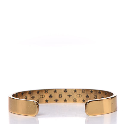 Christian Dior Metal Star Logo Bracelet Cuff Gold 3 of 5