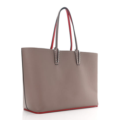 Christian Louboutin Calfskin Spikes East West Cabata Tote Brown 4 of 12