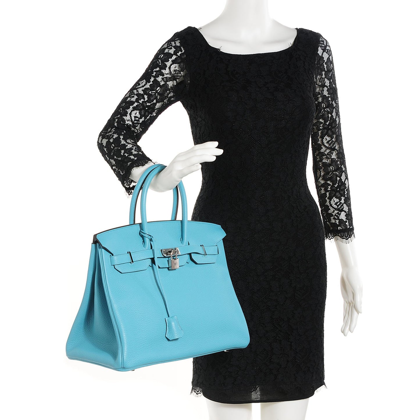 Togo Birkin 35 Bleu Saint Cyr