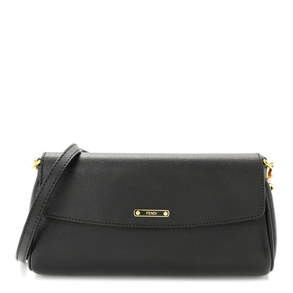 Fendi Vitello Elite Flap Crossbody Bag Black 13 of 19