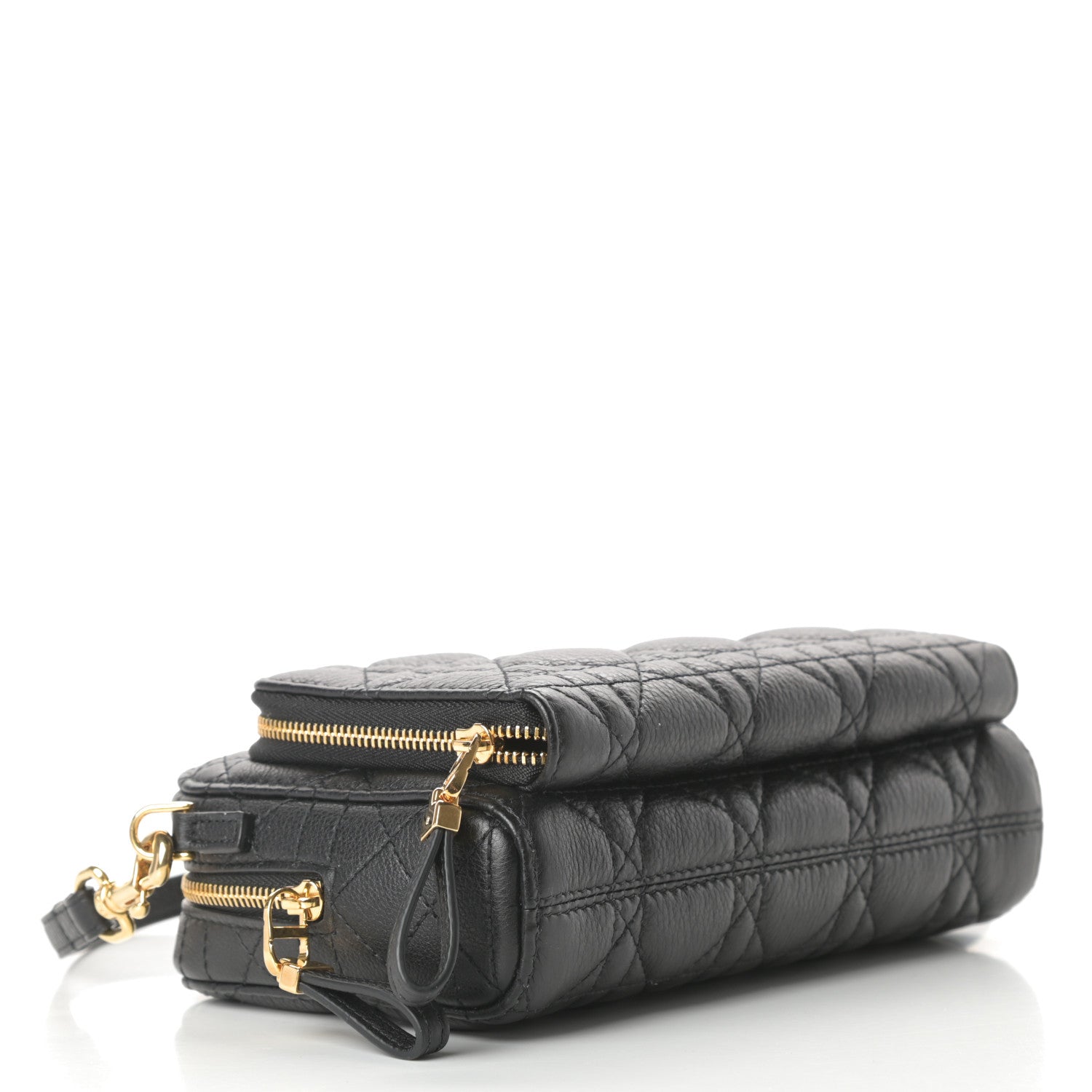Christian Dior Supple Calfskin Caro Double Pouch Black 5 of 14