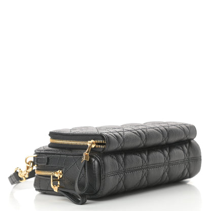 Christian Dior Supple Calfskin Caro Double Pouch Black 5 of 14